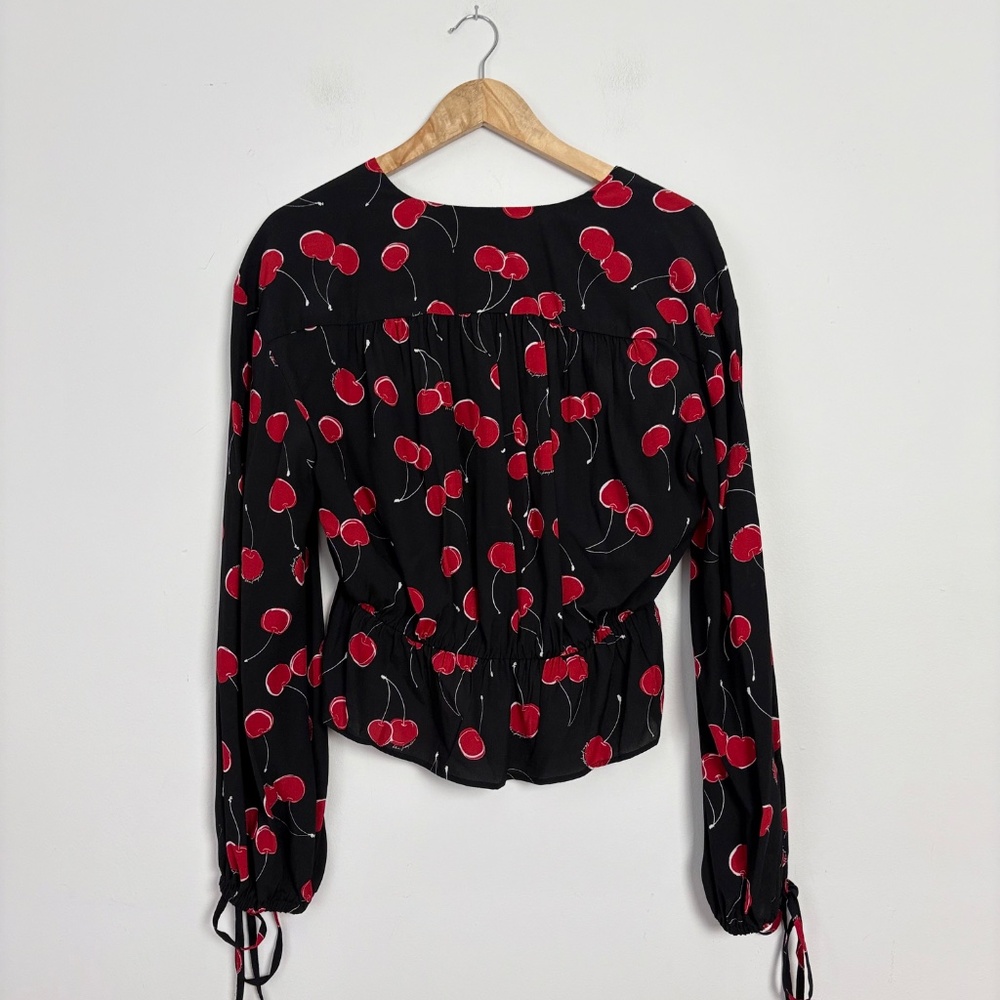 The kooples cherry print tie blouse - Picture 6 of 8